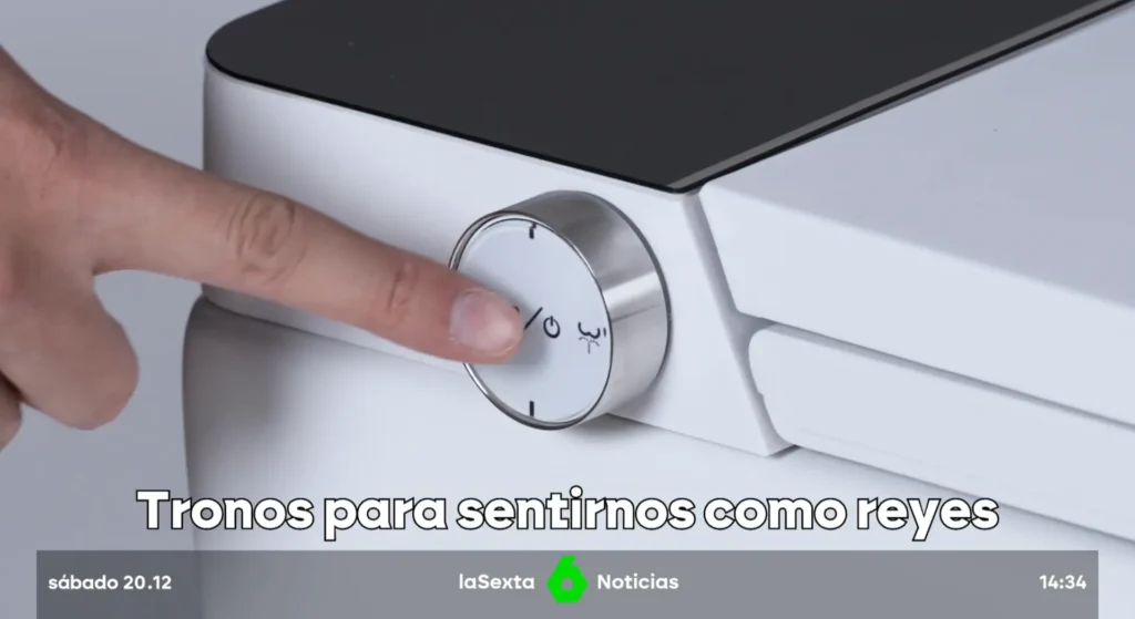 Encendido del inodoro eisy con el botón lateral